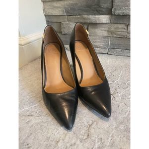 TORY BURCH Elizabeth Pointy Toe Pump In Perfect Black- 7.5